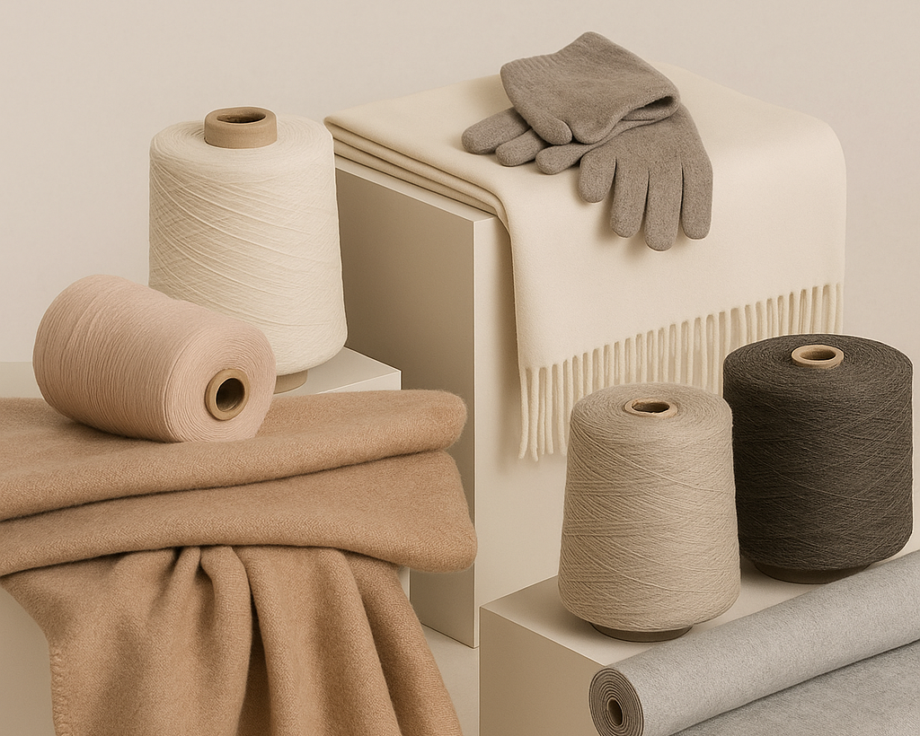 Cashmere Scarves/Gloves and wool yarn